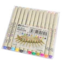 Superior MS807A Artist Marker Needle Drawing Waterproof Pen (12 Pieces)