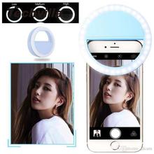 Rechargeable Portable Selfie Ring Light for Camera Phone Light LED Flash RK12