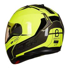 Beon Flip Up Dual Visor Racing Motos Yellow Helmet B-700