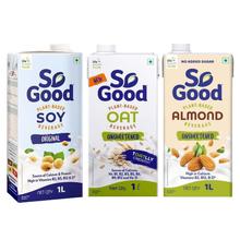 Bakers' Creation So Good Soy/Almond/Oat Milk 100% vegan milk, plant based milk, Barista Edition- 1*3 ltr (pack of 3)