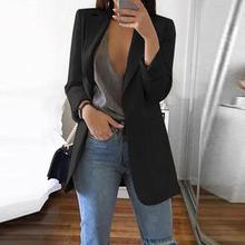 Womens Casual Blazer Jacket Coat Outwear Suit Slim Business Lapel