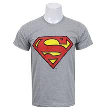 Men's Grey Superman Print Tshirt