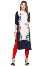 Women Floral Printed Straight Kurtis – Off White