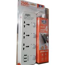 Extension Board(Multiplug)-(3 pin+3 USB) Length 3M