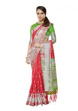 Stylee Lifestyle Red Banarasi Silk Jacquard Saree - 2074