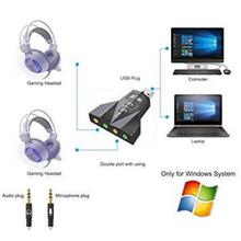 Double Sound Card Virtual 7.1 Channel USB 2.0 Audio Adapter Dual Microphone and Headset 7.1Ch 3D Audio Sound Card