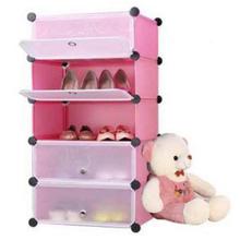 Quality DIY 1 x 5 Cube Shoe Rack Wardrobe Box Storage Closet Organizer Cabinet with Doors (color May vary)