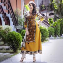 Yellow Long kurti For Women