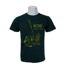 Wosa - Green_Pale Round Neck Nepali Festival Print Half Sleeve Tshirt for Men