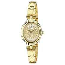 Titan Analog Gold Dial Women's Watch - 2538YM01