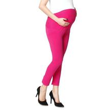 Nine Maternity Pink Solid Maternity Leggings For Women - 5291