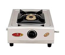 Shridi Laxmi Single Burner Stainless Steel Gas stove, Silver