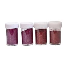 Pack Of 4 Glitter Powder- Pink/Red