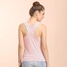 Cotton Polka Dot Tank Top With Racerback For Women