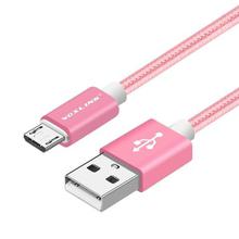 VOXLINK Nylon Braided Micro USB Cable 1m/2m/3m Data Sync USB Charger Cable For Samsung HTC LG huawei xiaomi Android Phone Cables