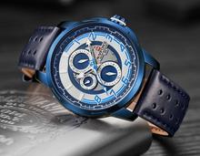 NaviForce Day Date Function Blue Luxury Chronograph Watch (NF9131)