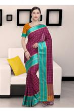 Stylee Lifestyle Violet Art Silk Jacquard Saree    (1912)