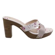 Pinned Floral Block  Heels (39207)