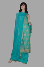 Raw silk kurthi with plain shawl