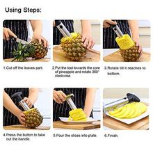 BUYERZONE Stainless Steel Pineapple Cutter and Fruit