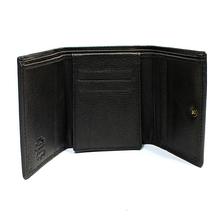 Black Textured Bi-Fold Wallet For Men