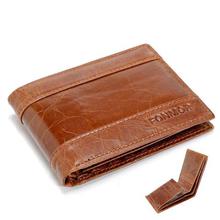 2018 100% Genuine Leather Mens Wallet Cowhide Wallets for