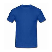 Blue Round Neck Plain T-Shirt