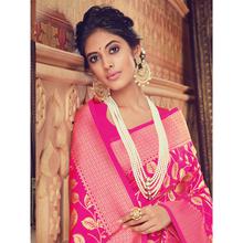 Stylee Lifestyle Magenta Banarasi Silk Jacquard Saree - 2070