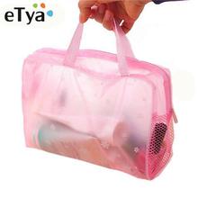 eTya 5 Colors Make Up Organizer Bag Toiletry Bathing Storage Bag women waterproof Transparent Floral PVC Travel cosmetic bag