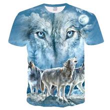 BIANYILONG 2018 flame Wolf printed 3D T shirts Men T-shirts New Design