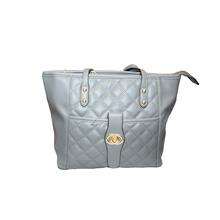 Solid Front Pocket Tote Bag For Women