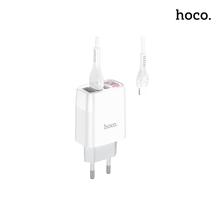 HOCO Easy Charge 3-Port Digital Display Charger Set Lightning C93A
