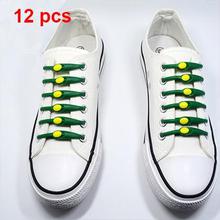 12PCS Lazy No Tie Elastic Silicone Shoe Laces Athletic Running Sport Shoelaces Children and Adult Shoe Strings For NMD Sneakers