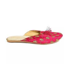 Zari Embroidered Slide Sandals For Women