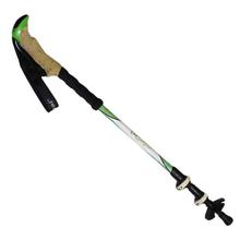 Exponent Telescopic Aluminium Alloy Adjustable Trekking Stick Pole - (Blue / Green)