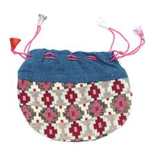 Multicolored Dhaka Coin Pouch For Women