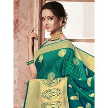 Stylee Lifestyle Green Banarasi Silk Jacquard Saree -1993