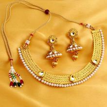 Sukkhi Traditional Choker Gold Plated Necklace Set for Women