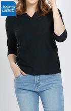 JeansWest Black T-Shirt For Women