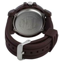 Sonata 77037PP05 Grey Dial Digital Watch For Men - Brown
