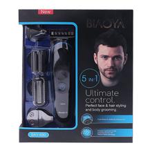 BIAOYA BAY-690 5 in 1 3D Turbo Electric Shaver Wireless Beard Trimmer Rechargeable Shaving Machine Barbeador Razor Hair Trimmer