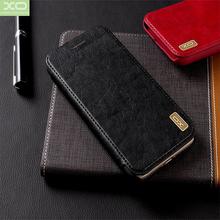 Leather Flip Case Cover For iPhone X With Card Slot Full Black