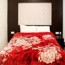 Red Korean Floral Printed Double Bed Blanket