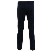 Slim Fit Check Chinos Pant For Men-Dark Blue