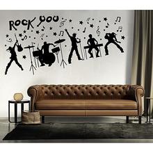 Modern Rock Guitar Pattern Wall Sticker