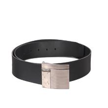 Black Solid Formal Buckle Leather Belt For Men-LPBE-016