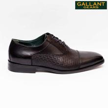 Gallant Gears Black Leather Lace Up Formal Shoes For Men - (MJDP31-17)