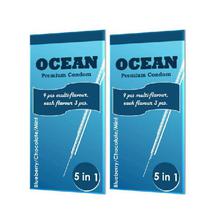 Ocean Multi Texture Multi Flavour Dotted Condoms (Blueberry,Chocolate,Mint) 18 Pcs