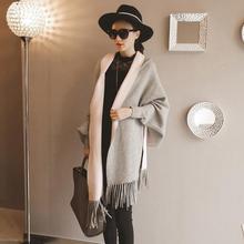 Mingjiebihuo new cashmere Poncho shawl with sleeves women in