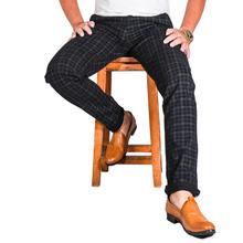 Virjeans Stretchable Cotton Check Black Chinos Pant for Men (VJC 715) 2